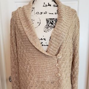 Fall Ready!  Torrid - Open Weave Sweater- Beige